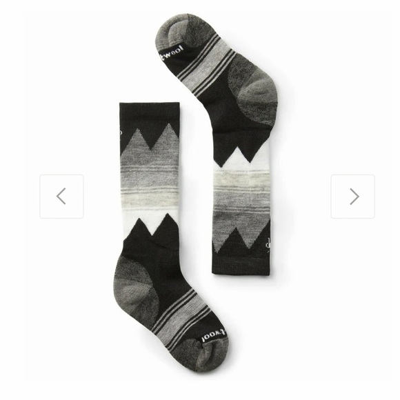 Smartwool Kids' Medium Ski Light Cushion Over The Calf Socks Black Grey NWT - Picture 6 of 7